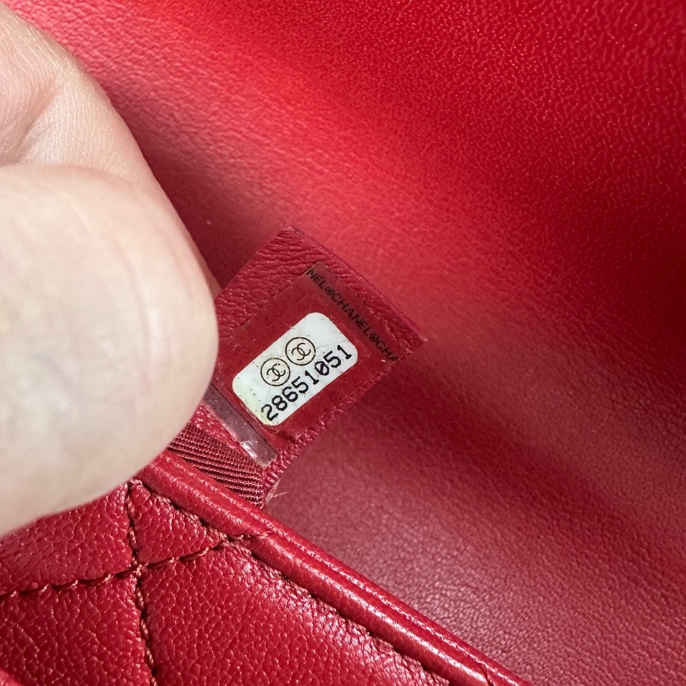 CHANEL 19 TOP HANDLE FLAP BAG RED 2019 AUTHENTIC - Picture 11 of 12